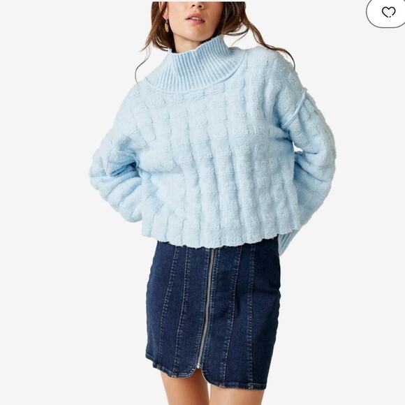 Free People Sweaters - Free People We the Free Soul Searcher Mock Neck Sweater - Angel Falls Heather XL